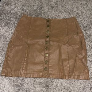 Brown button up skirt
